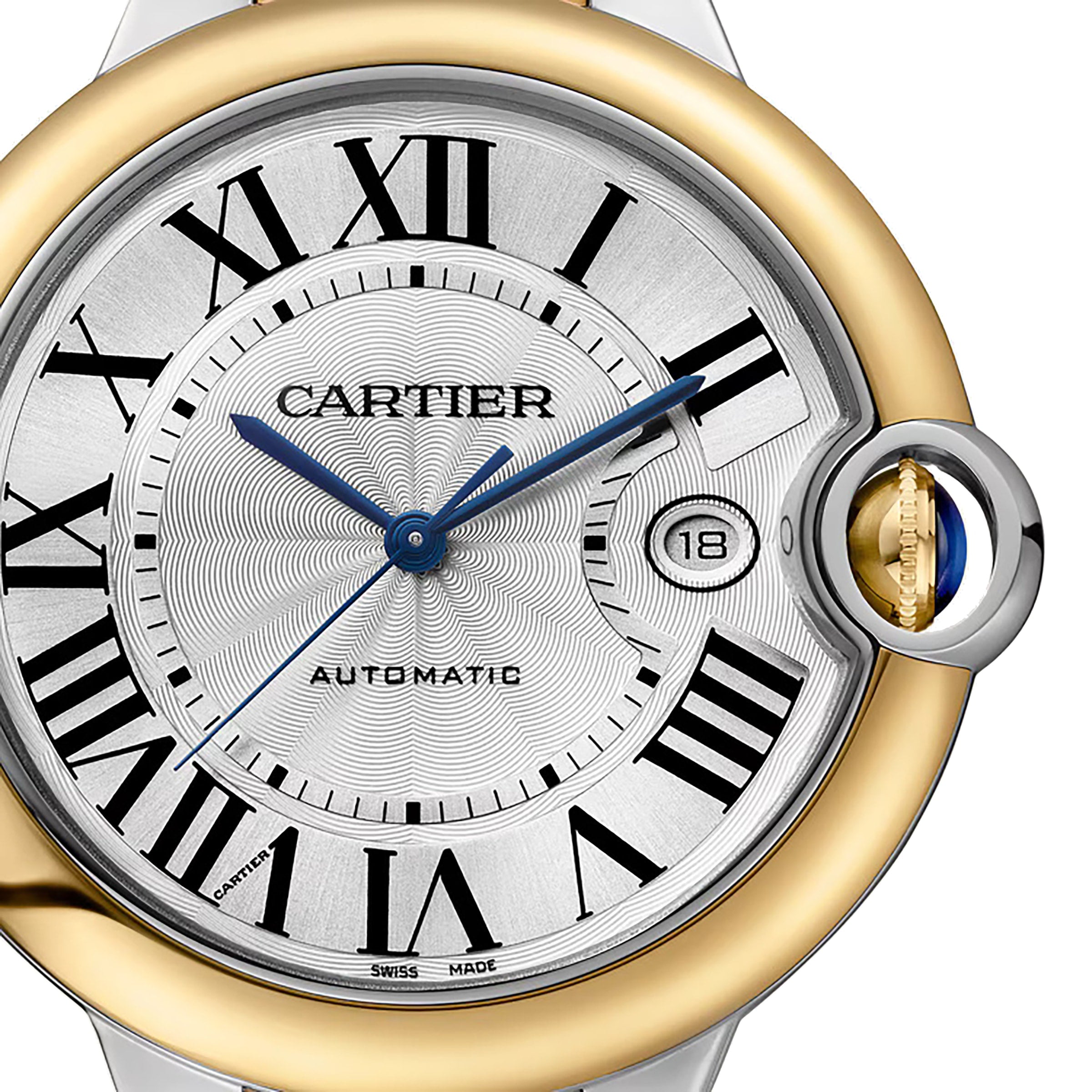 Ballon Bleu de Cartier 42 | 42mm, Two-Tone Steel & 18K Yellow Gold, Silver Dial