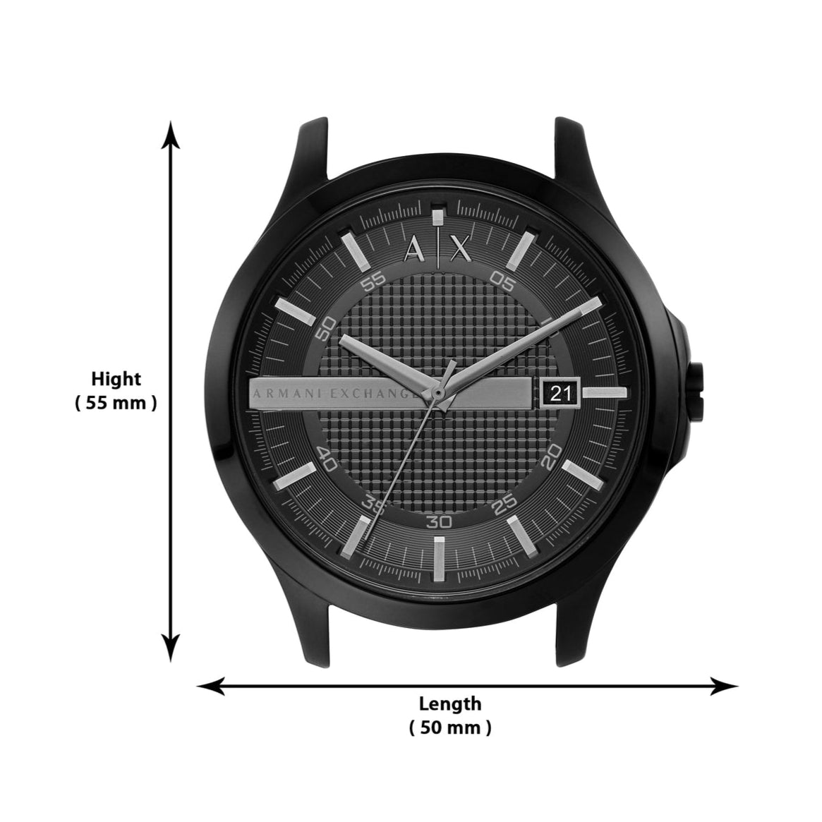 Armani Exchange Hampton AX7101 Men's Watch – Black Dial with Black Stainless Steel Bracelet